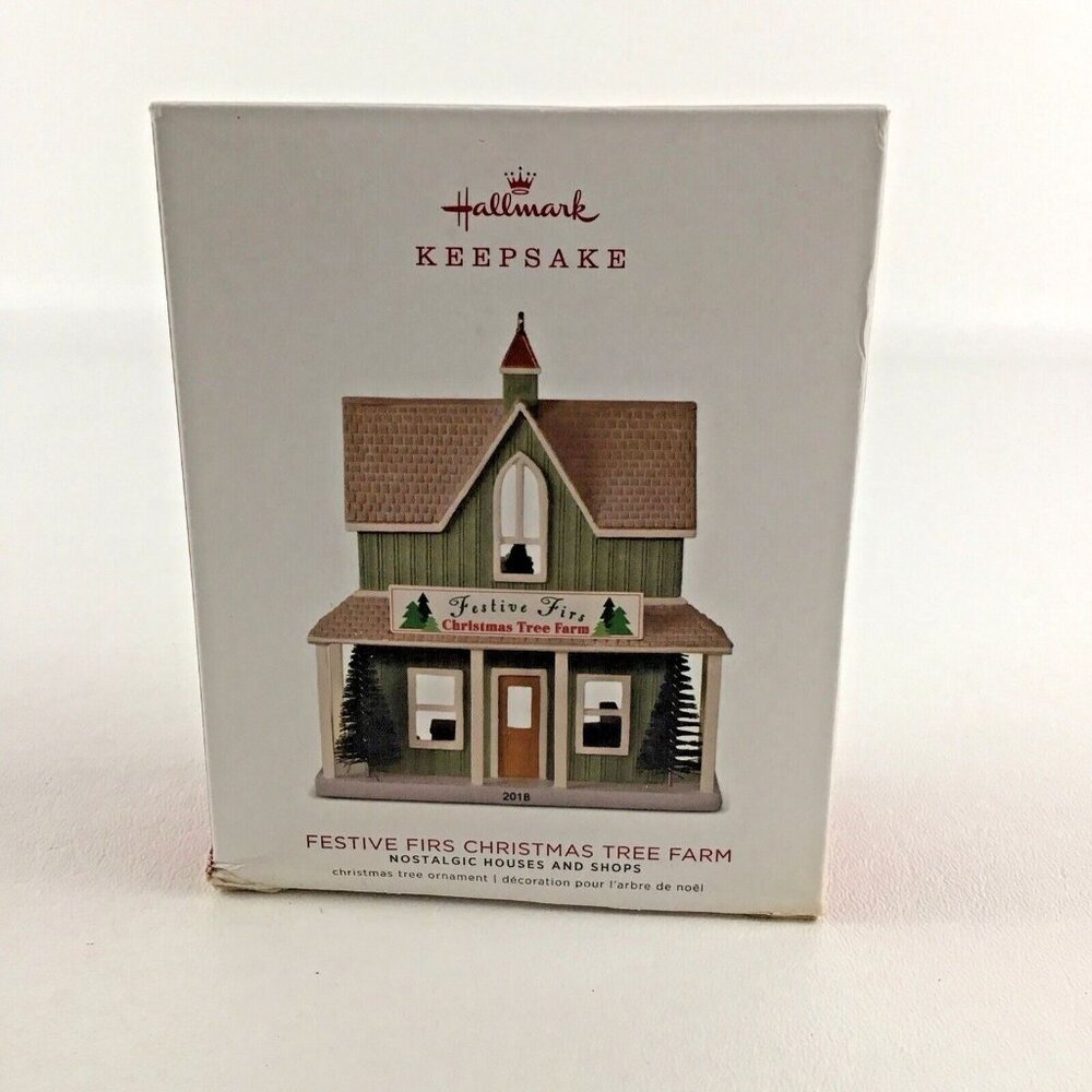Hallmark Keepsake Festive Firs Christmas Farm Ornament #35 Nostalgic House Shop